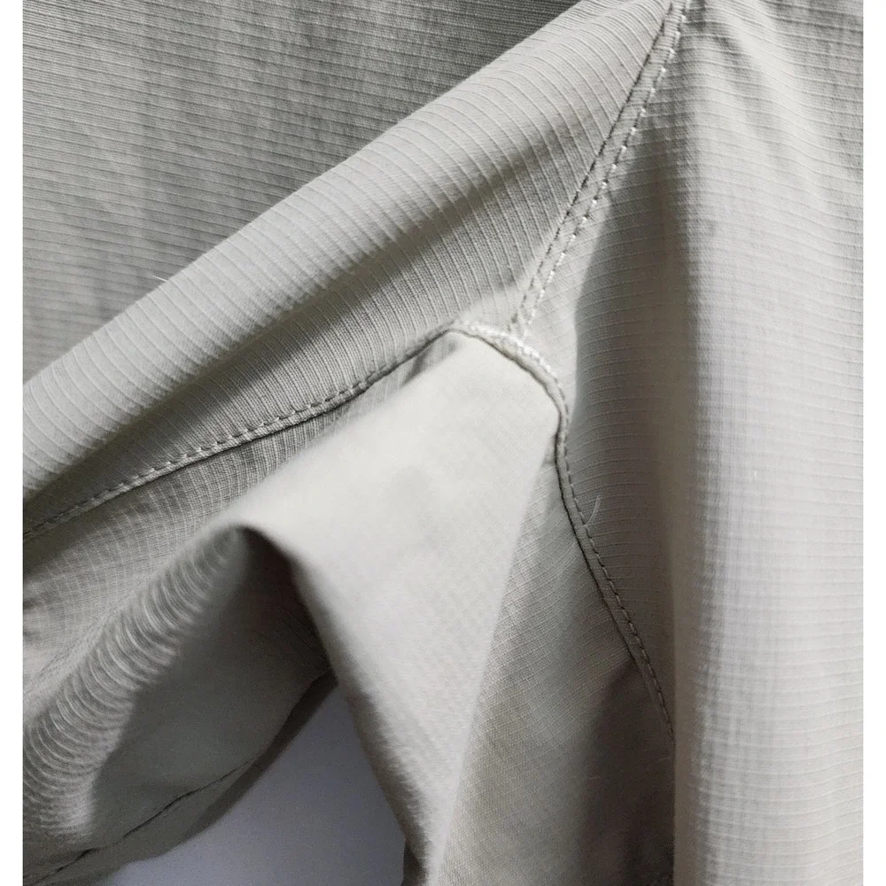 The North‎ Face Mens Convertible Hiking Pants Khaki Ripstop Zip Off Shorts 38x32